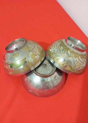 Bakır 3 tane el oyma yazılı - Görsel 2