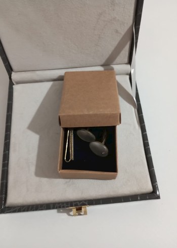 Eski malzeme antikaVintage Erkek Kol Düğmesi ve Kravatİğnesi Set - Görsel 2