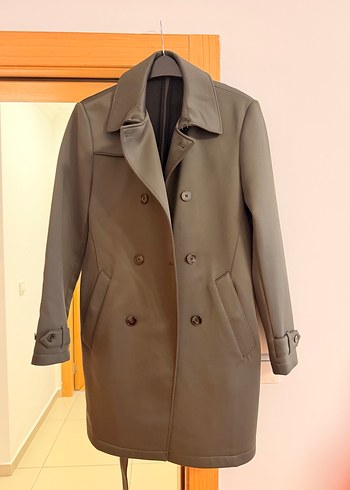 Düğmeli Haki Yeşil Zara Erkek Kaban - Görsel 2