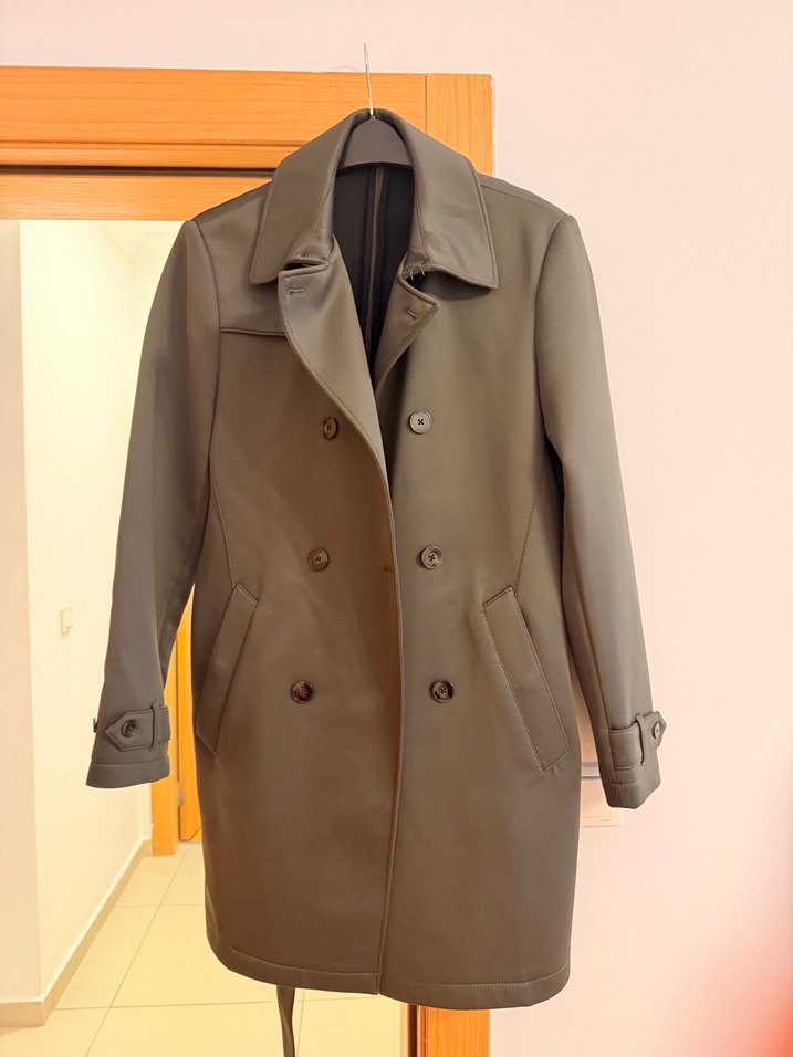 Düğmeli Haki Yeşil Zara Erkek Kaban - Görsel 2