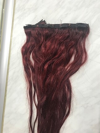  Beden kırmızı Renk Gerçek saç çıtçıt