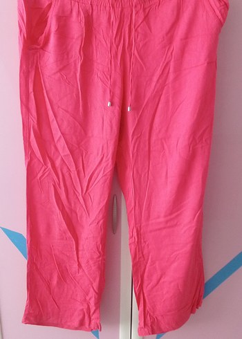 LC Waikiki Pembe Düğmeli Rahat Kesim Kadın Pantolon