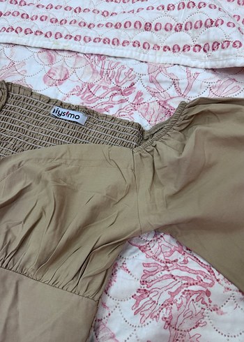 omzu açık bluz crop uzun kollu - Görsel 4