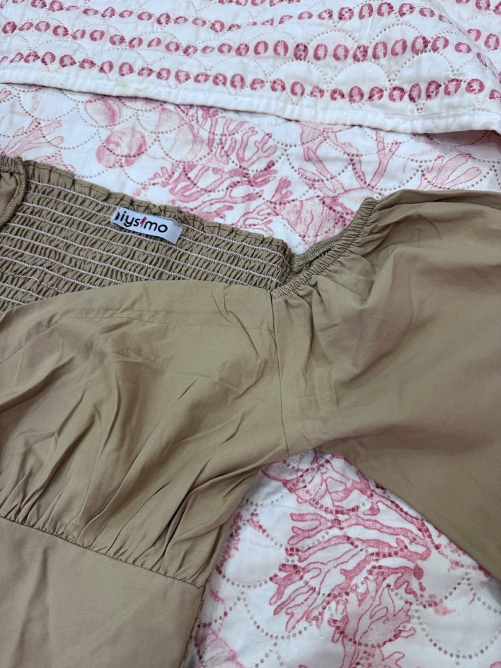 omzu açık bluz crop uzun kollu - Görsel 4