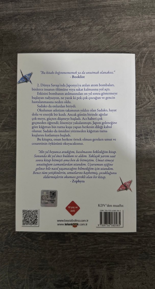 Sadako ve Kağıttan Bin Turna Kuşu - Eleanor Coerr - Görsel 2