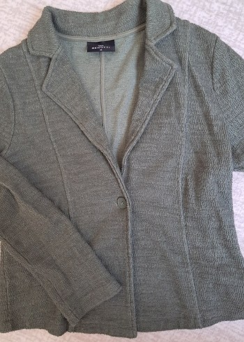 Haki Düğmeli Kadın Blazer Ceket