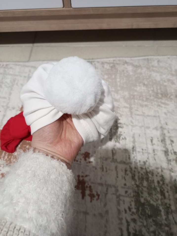 Çocuk Renkli Fularlı Bere ve Şapka Seti - Görsel 3