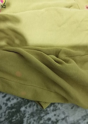 Sarı Nakışlı Bebek Kız Takımı Uzun Kollu - Görsel 3