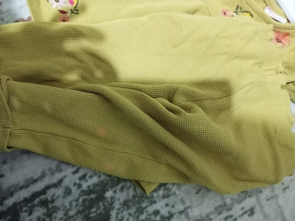 Sarı Nakışlı Bebek Kız Takımı Uzun Kollu - Görsel 3