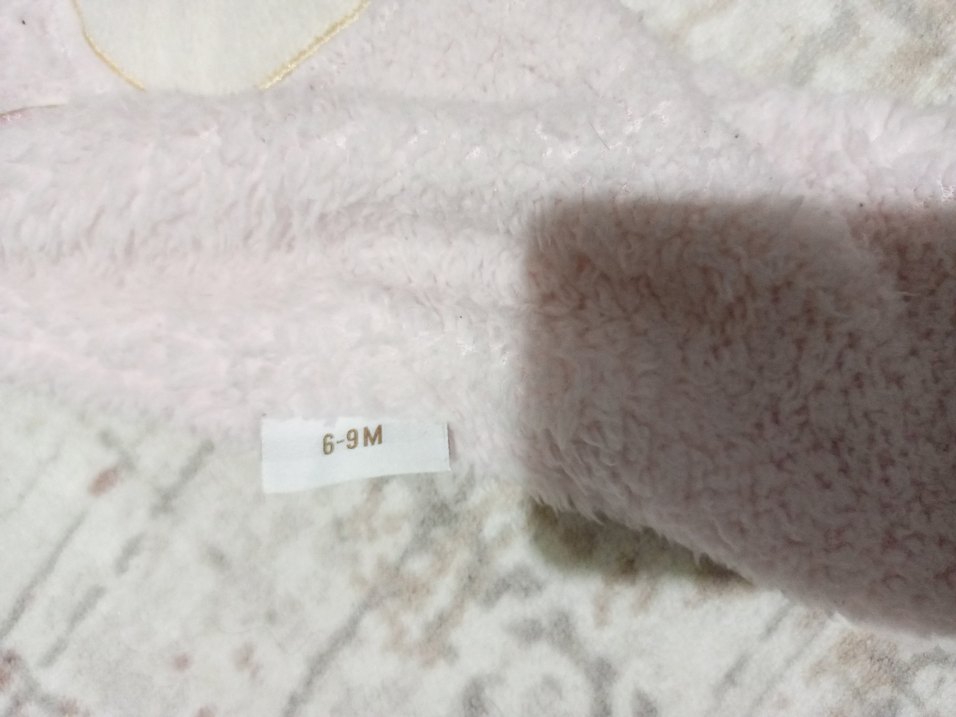 Kız Bebek Pembe Peluş Kapüşonlu Tulumu - Görsel 3