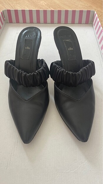 elle shoes siyah topuklu ayakkabı