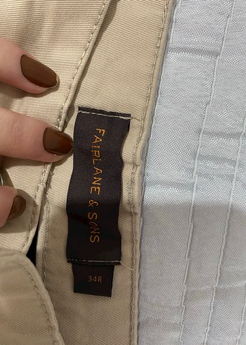 Erkek Keten Bej Midi Şort - Görsel 3