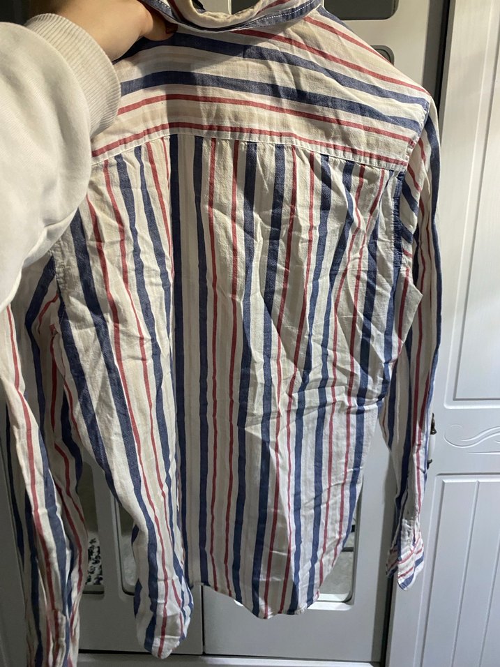 Çizgili Keten Erkek Gömlek, Uzun Kollu, Regular Fit - Görsel 2