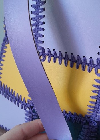 El Örgüsü Çanta
Renkli Ekose Kadın Çanta Fermuarlı - Görsel 5