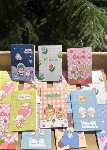 3lü Pastel Renkli Çoklu Desenli Defter Seti