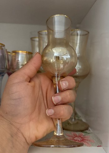 Paşabahçe Bej Renkli İnce Ayaklı Cam Bardak Seti