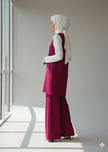 Midi Uzunlukta Salaş Kadın Takım - Görsel 2