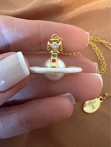 Beden altın Renk Vivienne westwood kolye