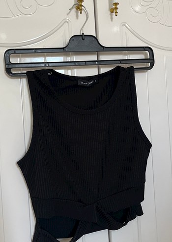 Siyah Kısa Atlet Crop Top