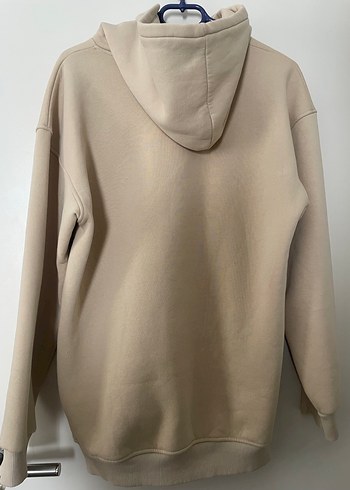 Bej Kadın Kapüşonlu Sweatshirt - Görsel 2