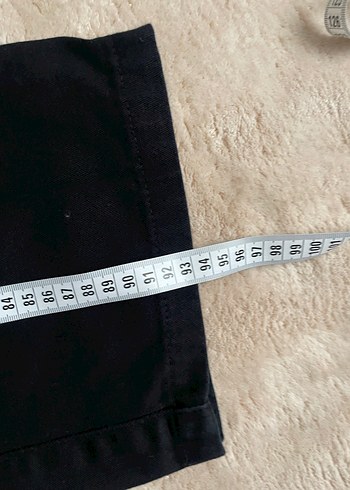 Siyah Bol Kesim kot pantolon - Görsel 2