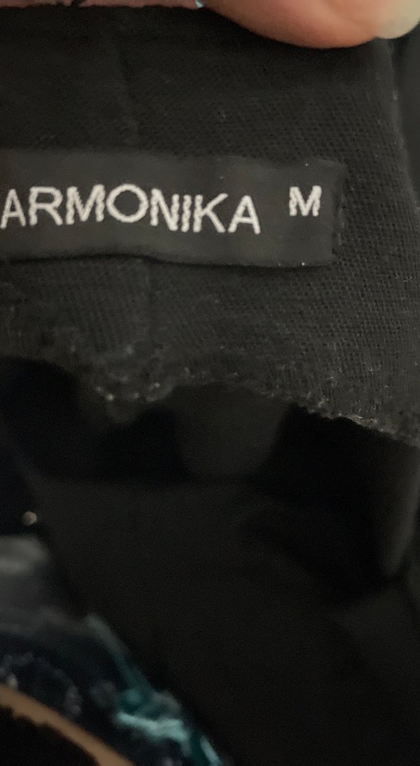 siyah keten salopet - Görsel 3