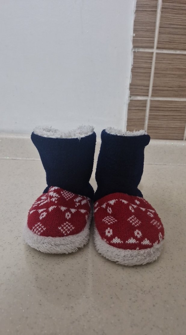 Kız Çocuk Renkli Nakışlı Sıcak Panduf - Görsel 4