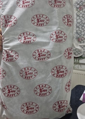 Nakışlı Kırmızı Bebek Çantası ve ana kucağı - Görsel 11