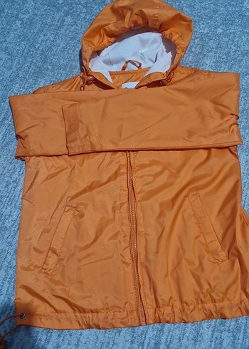 Turuncu Kapüşonlu kiz Çocuk Yağmurluk0 - Görsel 5