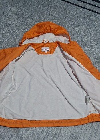 Turuncu Kapüşonlu kiz Çocuk Yağmurluk0 - Görsel 4