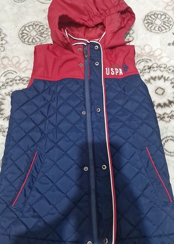 Kapitone  desenli Kırmızı-Lacivert erkek çocuk Yelek Kapüşonlu - Görsel 4