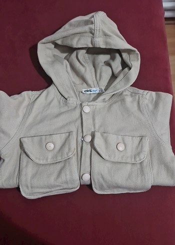 Kapüşonlu Bej Erkek Çocuk Ceket - Görsel 5