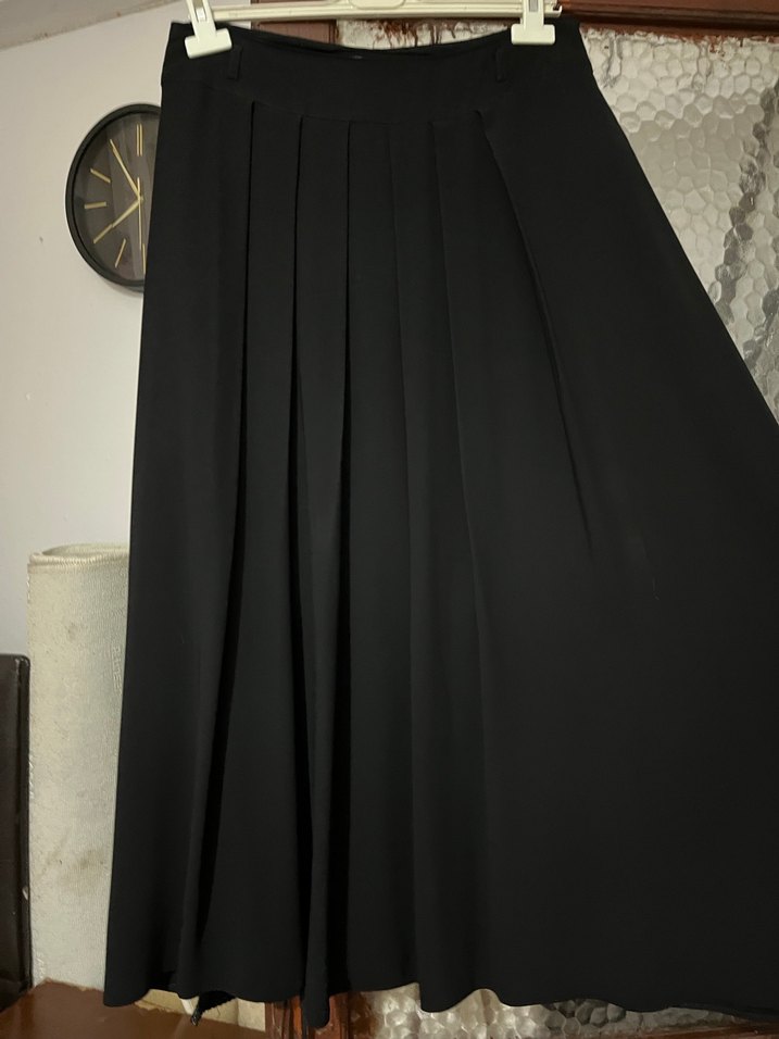 Siyah Pilili Uzun Kadın Etek - Görsel 2