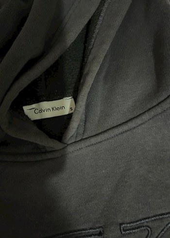 Gri Kapüşonlu ck sweatshirt - Görsel 3