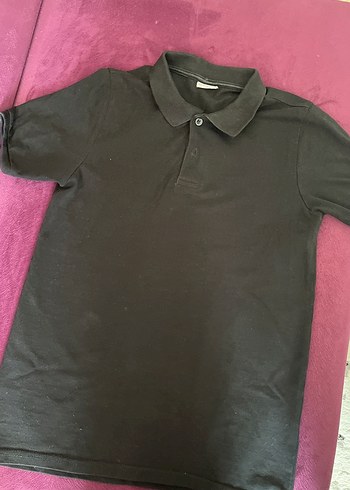 Erkek Siyah Kısa Kollu Polo Tişört