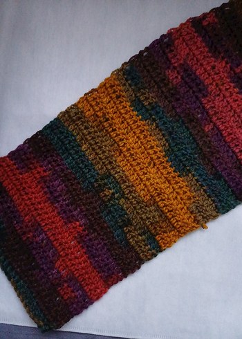 Batik desenli örgü vintage atkı  Eldiven - Görsel 2