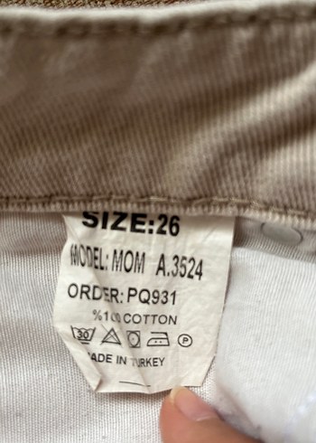 26 Beden beyaz Renk Kadın krem Regular Fit Kot Pantolon