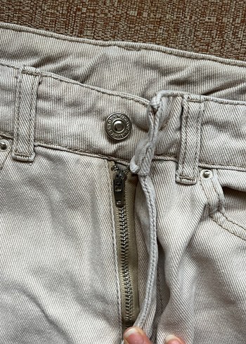 26 Beden Kadın krem Regular Fit Kot Pantolon