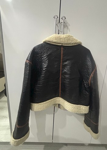 Kürklü Deri Kadın Mont - Görsel 4