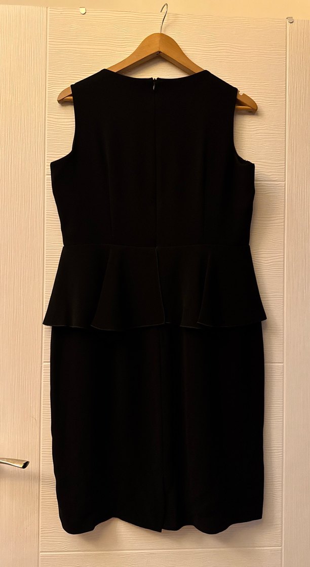 Siyah Nakışlı Kolsuz Midi Elbise - Görsel 3