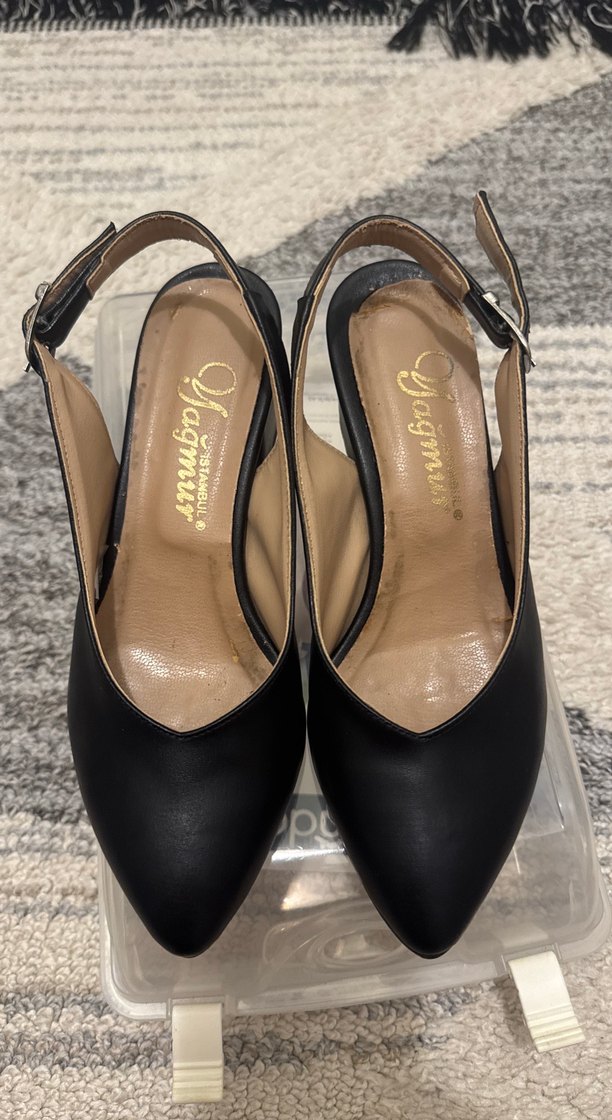 Siyah Tokalı Kadın Klasik Topuklu Ayakkabı - Görsel 3