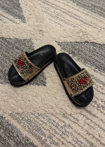 Payetli Nakışlı Platform Terlik - Görsel 2