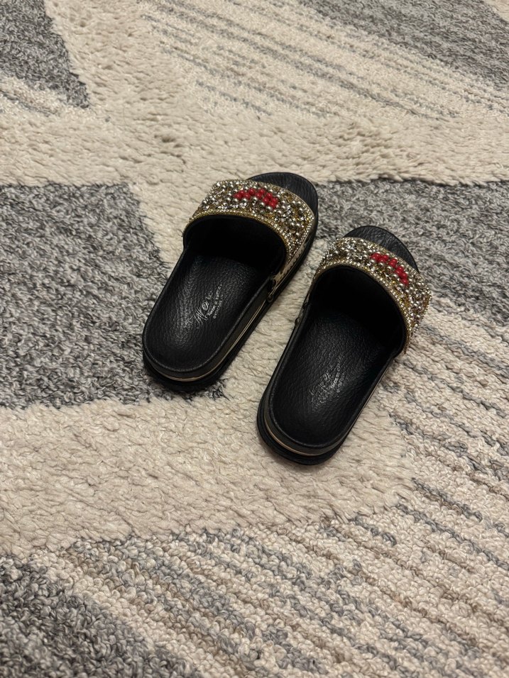 Payetli Nakışlı Platform Terlik - Görsel 3