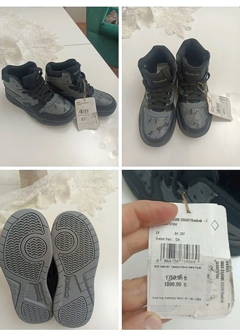 Gri Erkek Çocuk Spor Ayakkabı Velcro
