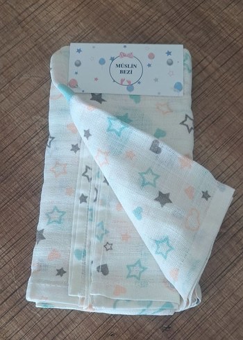 Diğer Yildizli Pastel Bebek Muslin Bezi 9090