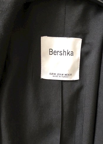 m Beden Düğmeli Siyah Keten Kadın Blazer Ceket