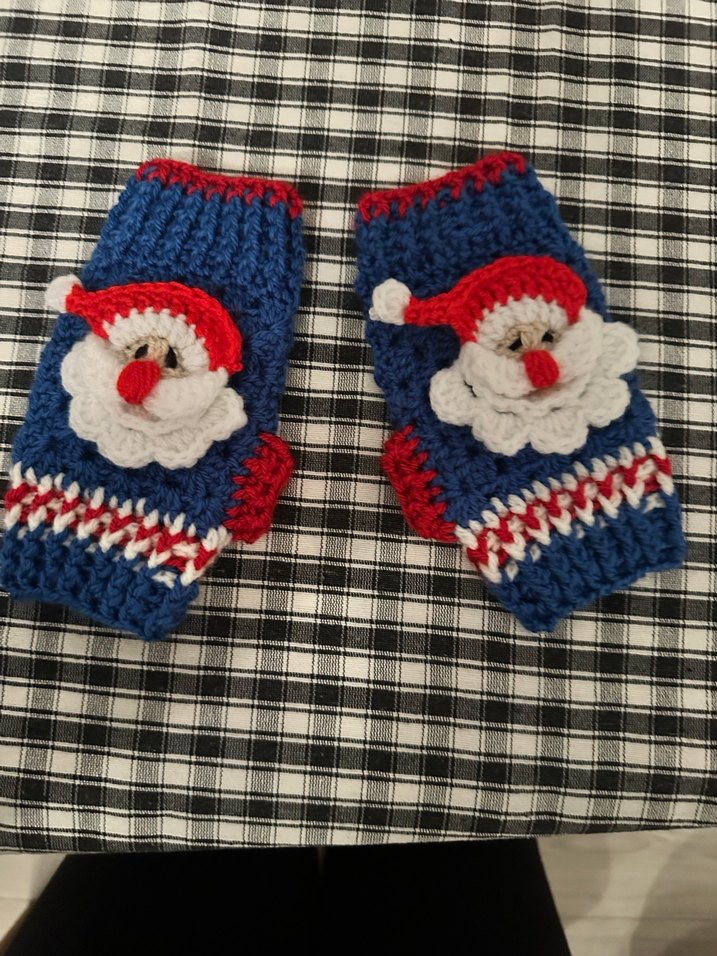 NOEL BABA Renkli Örgü Kadın Eldivenleri - Görsel 2