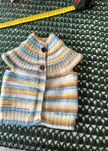 0/4ay PREMATÜRE BEBEK Örgü Yelek - Görsel 3