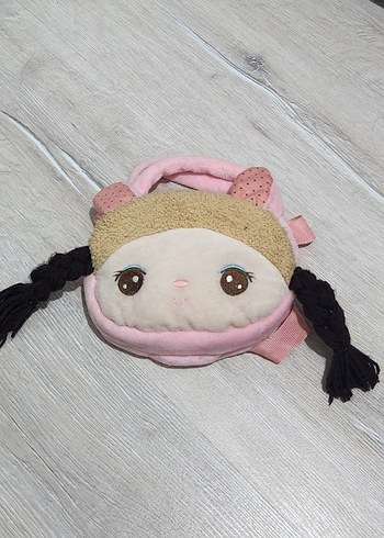 Pembe Peluş Bebek Çanta