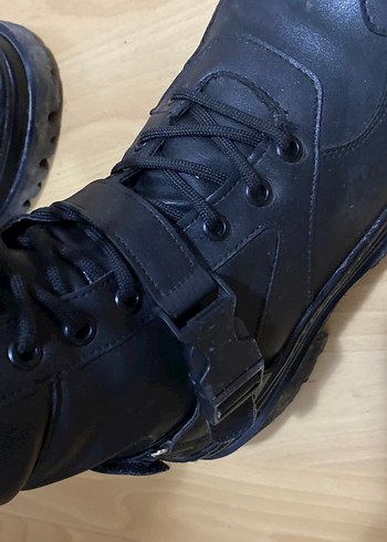 DERIMOD Siyah Platform Topuklu Kadın Bot - Görsel 5